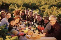 celebration with food or group eating food