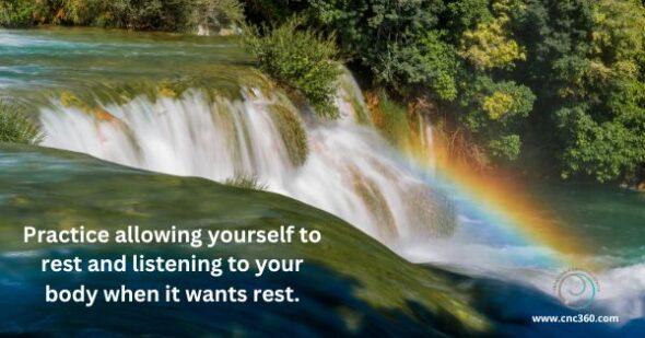 listen to your body when it wants to go from movement to resting